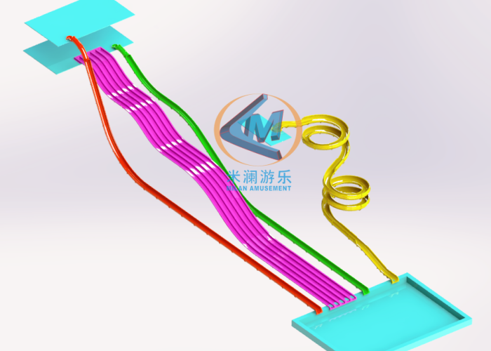 Multiple Octopus Racer Slide Aqua Park Outdoor Public Sport For Leirsure