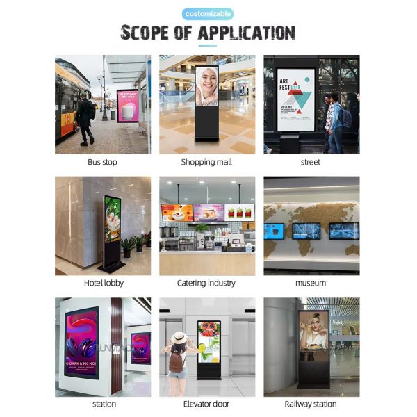 65 Inch 2K Resolution Android OS Digital Signage Advertising Player for Indoor and Outdoor Use