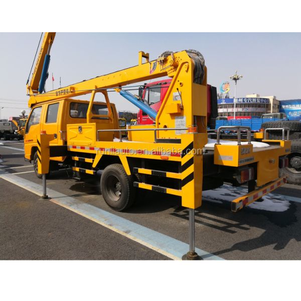 10M 20-22M Faw High Altitude Operation Truck , Truck Mounted Aerial Platforms 100km/h