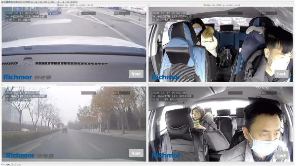 Richmor Smart AI Car Black Box 4 canaux HD détection de fatigue Dash Cam ADAS pour la gestion de flotte MDVR 360g