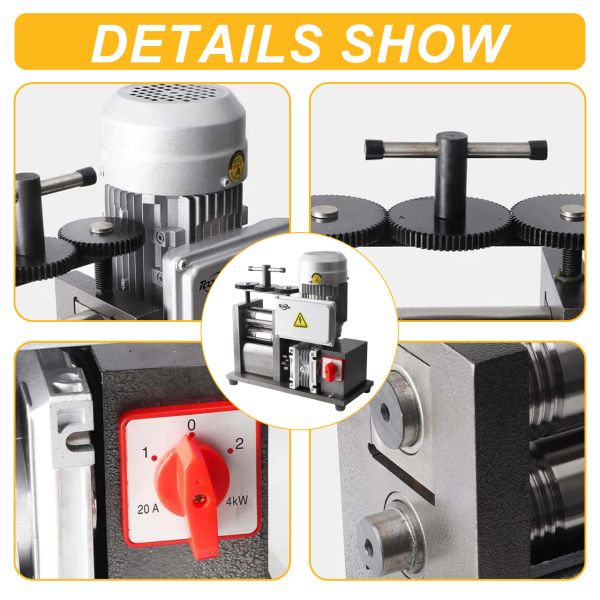 Tooltos 1HP eléctrico Tablet Press Molino de rodadura máquina para joyería