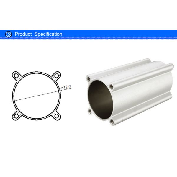 Extruded Aluminum Air Cylinder Tubing , 100 Mm Inner Dia High Strength Seamless Aluminium Tube