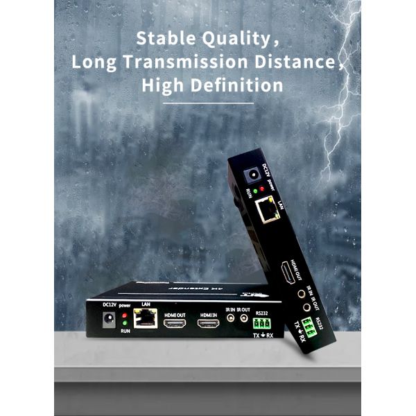 Dual-Mode 4K60 HDMI Extender with 70m Transmission and 5-Level Cascading for Multi-Screen Systems