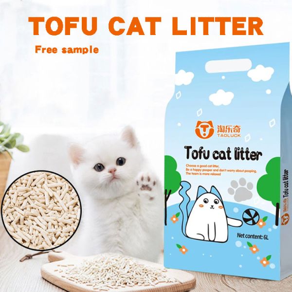 Premium Tofu Cat Litter Low Dust Odor-Free Biodegradable Flushable for Cats