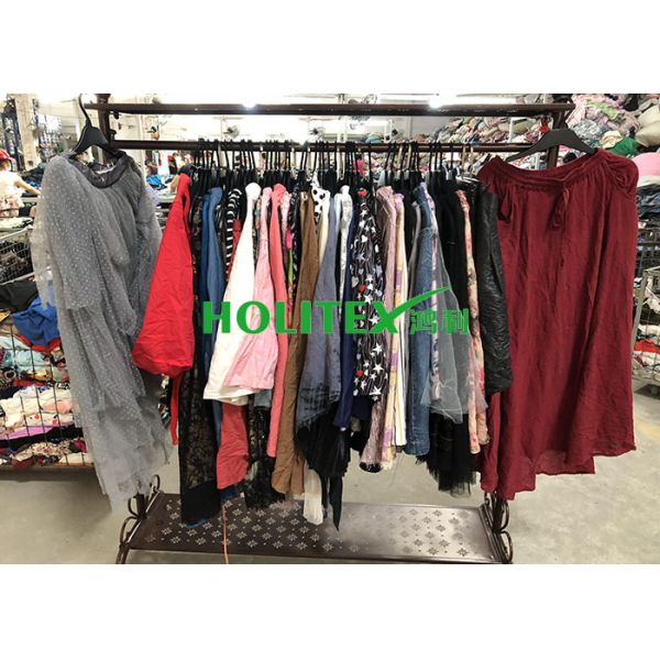 Popular Used Summer Clothes / Second Hand Womens Cotton Skirts For Southeast Asia