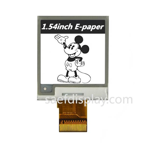 1.54インチ Eインクディスプレイ 200×200 モノクロム SPI 工業温度