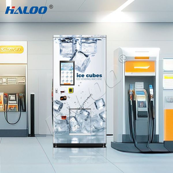 Haloo ice vending machine three-level filter * 3  hard block ice  automatic sealing and bagging