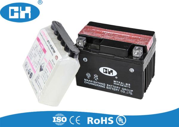 Three Wheel Motorcycle Sealed Lead Acid Battery , 12v 4ah Motorcycle Battery Acid Resistance