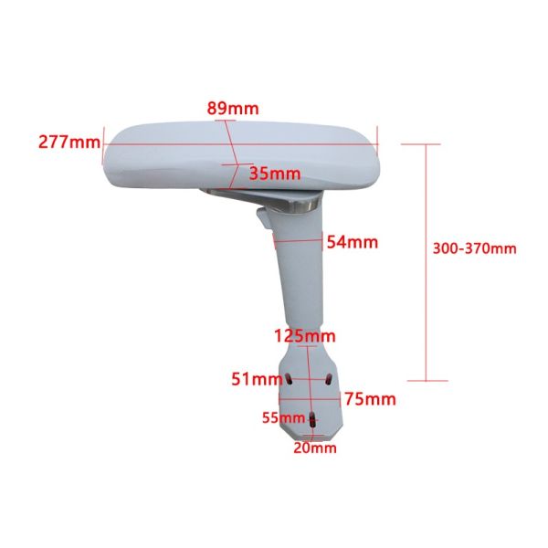 6D Office Chair Armrest Replacement, and the PU armrest surface can rotate 360°. It is suitable for all kinds of office chairs