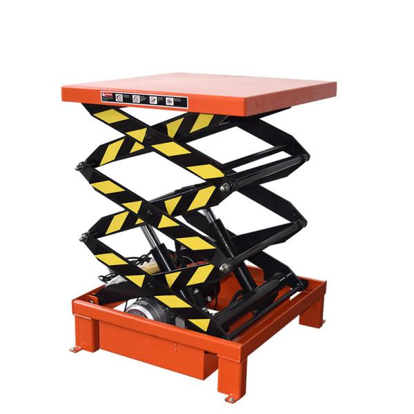 Orange 3m Heavy Duty Scissor Lift Table 1000kg Hydraulic Scissor Lift