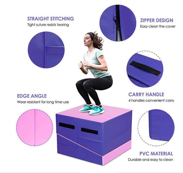 Cover By 18 Oz. Vinyl Polar Aurora Cheese Wedge Folding  Tumbling Preschool  Incline Gymnastics Mats