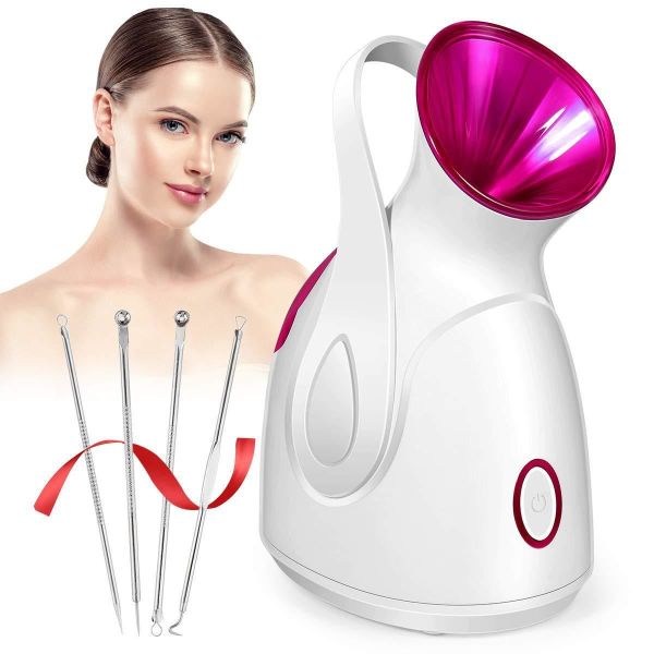 2023 Ionic Face Steamer Hot Cold Humidifier Portable Facial Steamer Moisturizer Salon