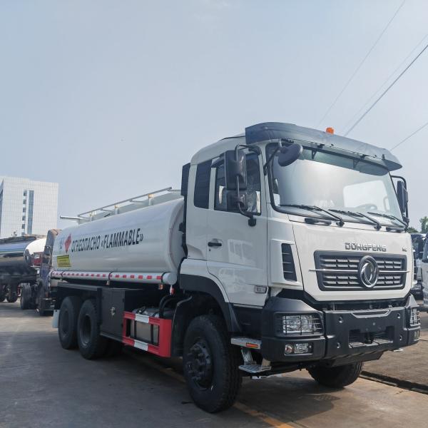 Dongfeng 17000 Liter Diesel Dispenser Truck , Mobile Fuel Delivery Tank Truck