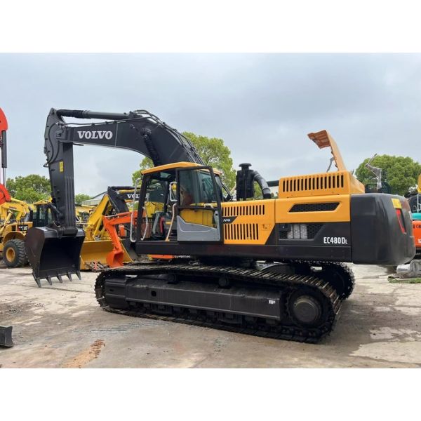 Подержанный гидравлический экскаватор низкая цена высокое качество Vollvo EC 480 с 11010 мм высотой выработки