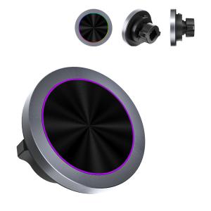Aluminium Alloy Texture RGB Light Effect Adjustable Minimum Wireless Car Phone