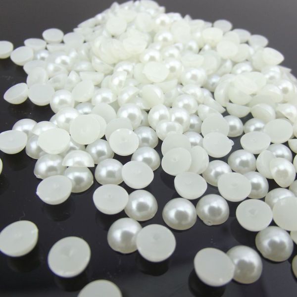 ABS Imitation Pearl Half Round Patch DIY Jewelry Accessories Wholesale