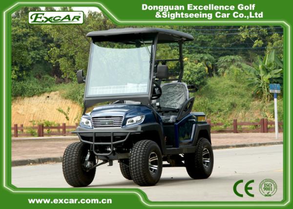 Carrinho de golfe bonde branco/preto para caçar, velocidade dianteira máxima 45km/