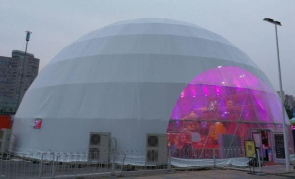 16M Diâmetro PVC Geodésico Cúpula Tenda de Outdoor Hotel Igloo Tendas de festa Grande exposição Cúpula Tenda