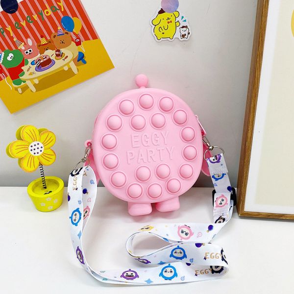 Мультфильм Силиконовый карандаш Чехлы Монеты кошелек кошелек кошелек кроссбоди плечевая сумка Детская сумочка Монеты для маленькой девочки День рождения подарок