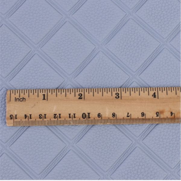 Élastique Litchi tissé à carreaux motif PVC faux tissu en cuir artificiel