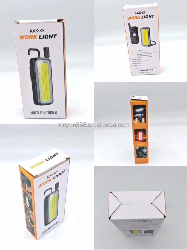 Cross-border Magnetic Bendable LED Working Lamp Auto Repair Repair Lamp Charging Outdoor 360° Bendable Soft Tube Flashlight