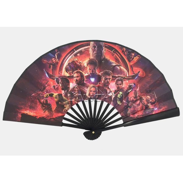Promotional Hand Held Folding Fan with Custom Double Side Printed