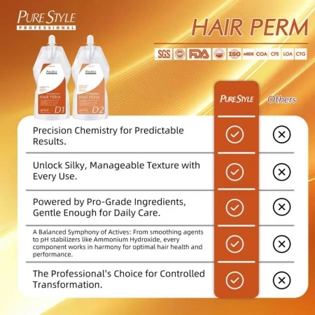Permanent Hair Perm Cream Raw Material OEM Long Lasting Curl Hair Curling Products Hair Color Manufacturer Wholesale