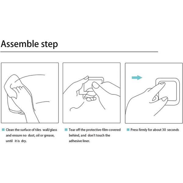 Convenient and Durable Adhesive Hooks for Bathroom Kitchen and Bedroom