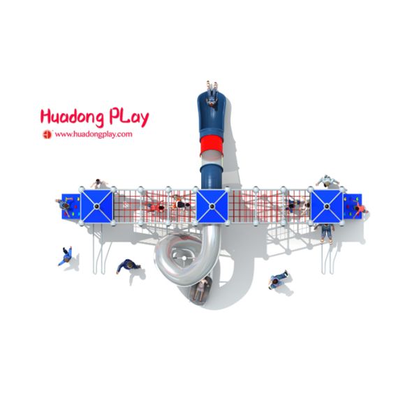 Big Stainless Steel Tube Children'S Climbing Structures For Amusement Park Kindergarden