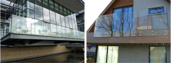 10 мм сверхчестные тепла пропитанные закаленные стеклянные перила для лестницы