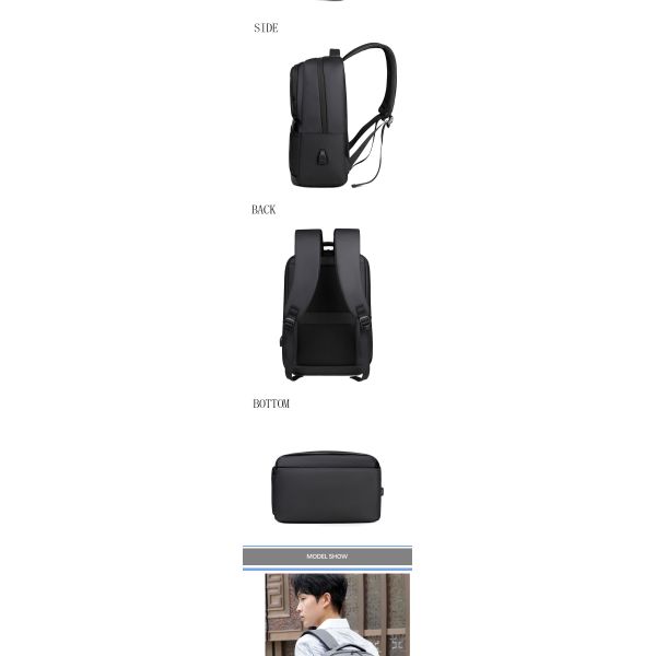 Waterproof Oxford Business Work Laptop Backpack Anti Theft USB Charging Custom Logo