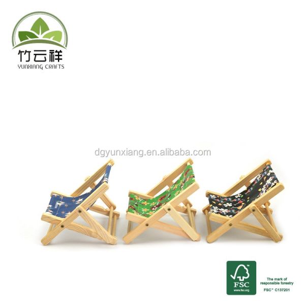Phone holder wooden beach chair cellphone stand