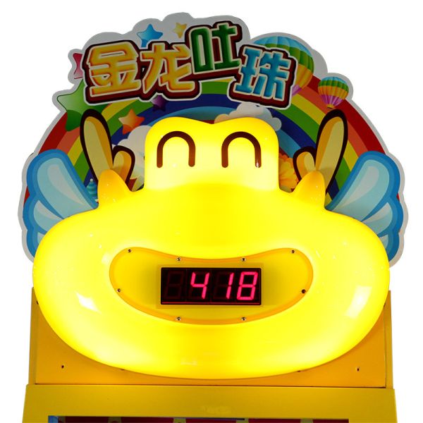 Golden Dragon Spit Beads Kids Lottery Coin Operated Game Machine 110V/220V