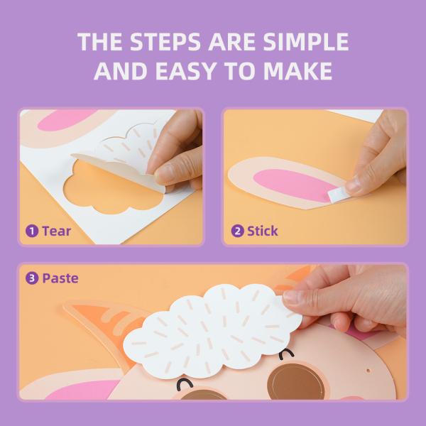 Kids 8 Different Patterned Animal Paper Masks for Hand On Skills And Creativity