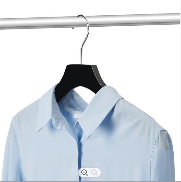43cm Black Wooden Clothes Hangers Anti Slip Wooden Suit Coat Hangers