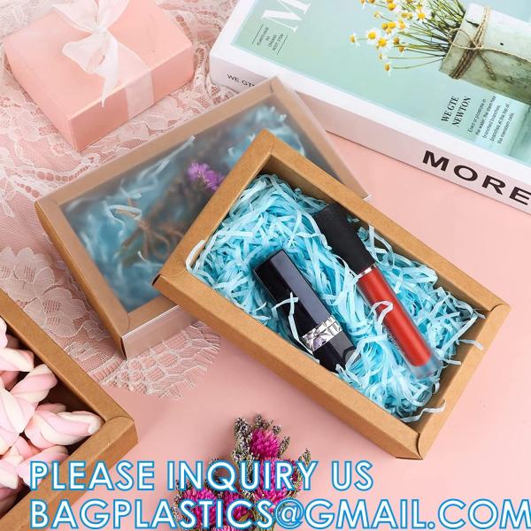 Rectangle Drawer Kraft Boxes Small Cardboard Present Packaging Boxes For Party Favor Treats, Candy And Jewelry Crafts