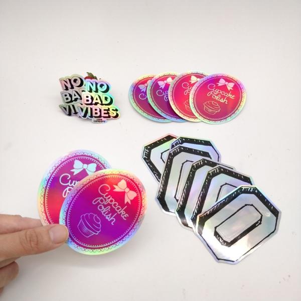 PVC VOID CMYK Custom Die Cut Labels , PMS Adhesive Logo Stickers Waterproof Vinyl