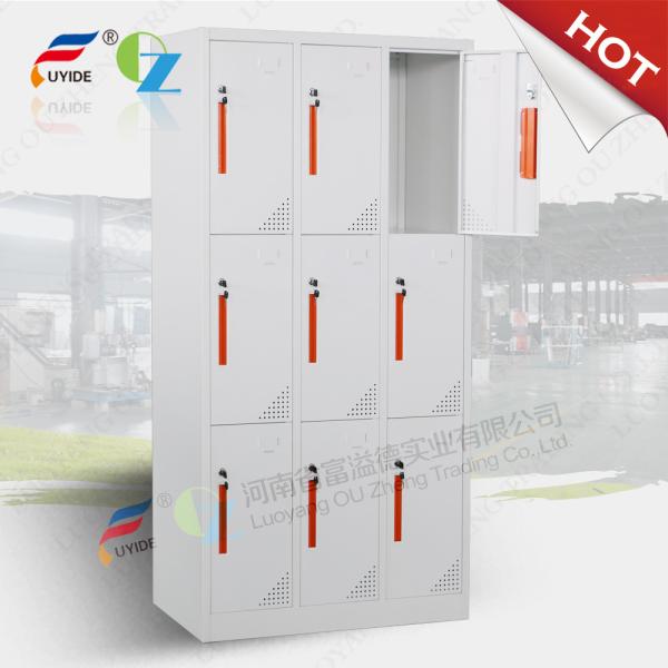 Fashionable 6 door storage steel locker/staff metal locker,CNC laser cutting machine make