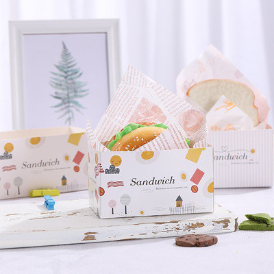 Breakfast Sandwich Toast Dessert Takeaway Boxes 255*170*80mm