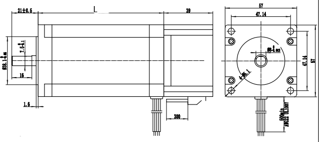 мотор Cnc Nema 23 высокого вращающего момента тормоза Nema 23 57mm Stepper с интегрированным размером рамки тормоза