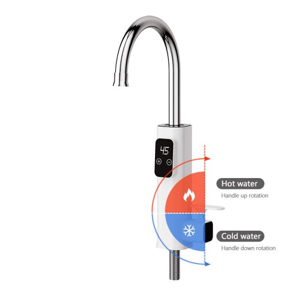 Digital Display Hot And Cold Water Dual Use SS Tankless Fast Electric Faucet 3300W 220V