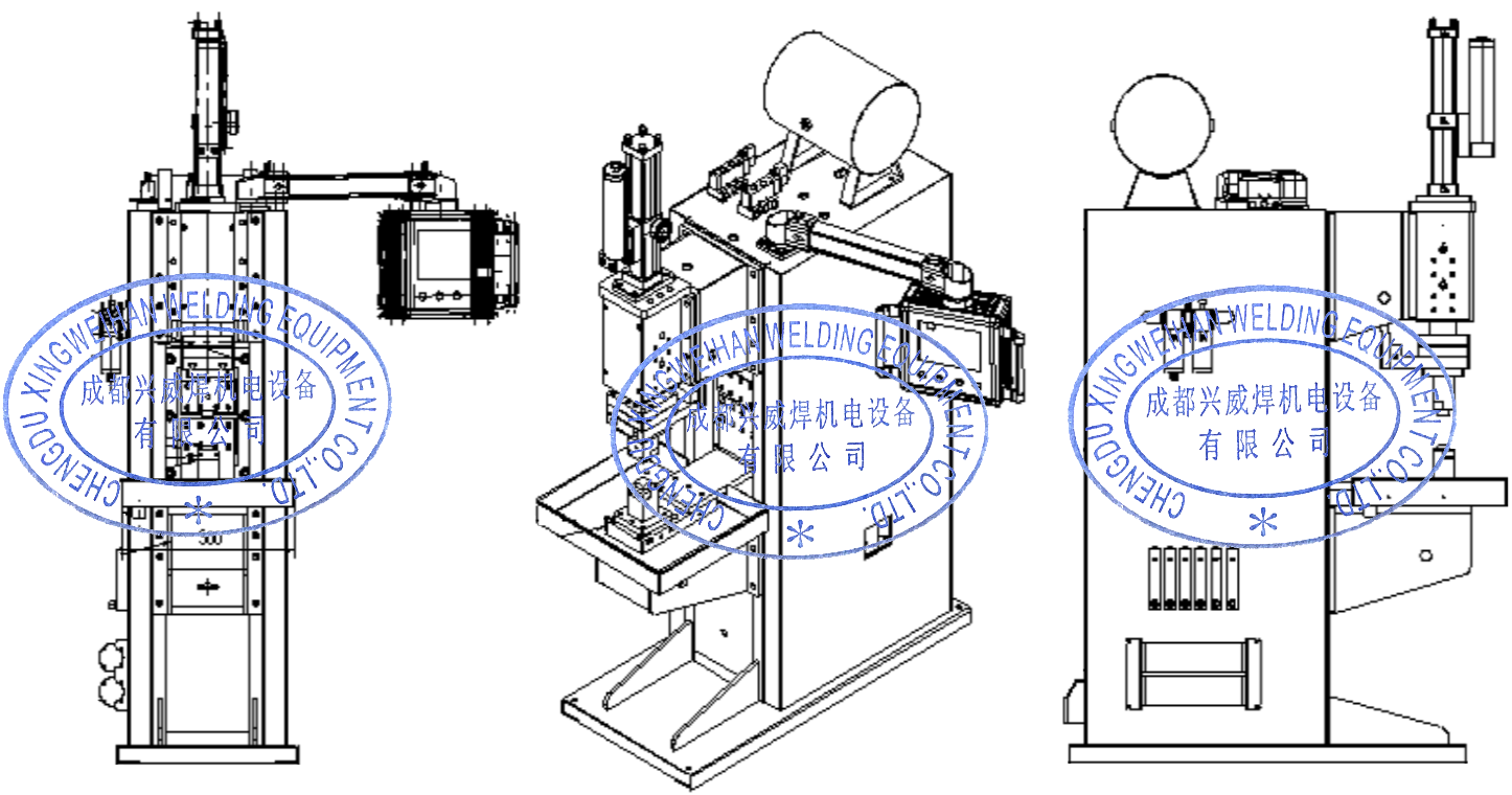 Copper Conductor Weld Polymer Pneumatic Hydraulic Diffusion Welding Machine