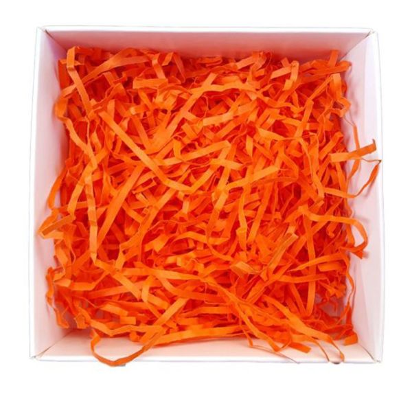10g / Bag No Smell Glitter Orange Recycled Shredded Paper Crinkle Paper