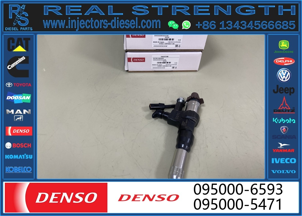 New Original Fuel Injector 095000-6593 23670-E0010 23670E0010 High-Speed Steel Engine Parts