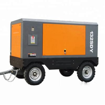 Compressor de ar portátil movido a diesel 12 bar 500cfm Compressor de ar para jateamento de areia