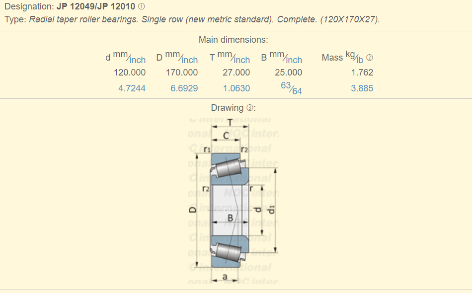 NTN Radial taper roller bearing  JP12049/JP12010 , JP12049-JP12010
