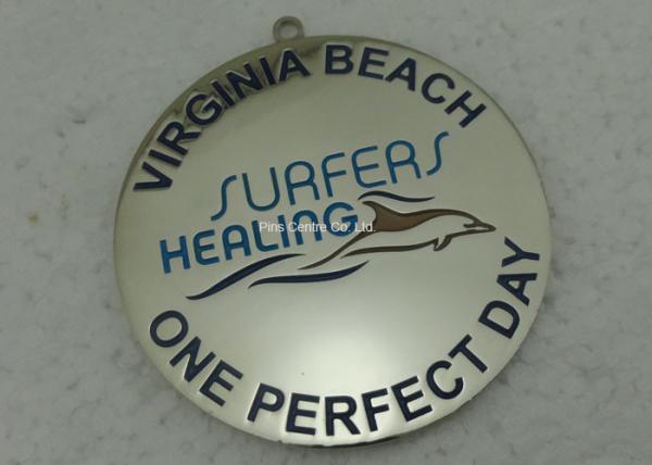 Brass Stamped Swimming Medals , Karate School Medals And 10K Marathon Awards Medals