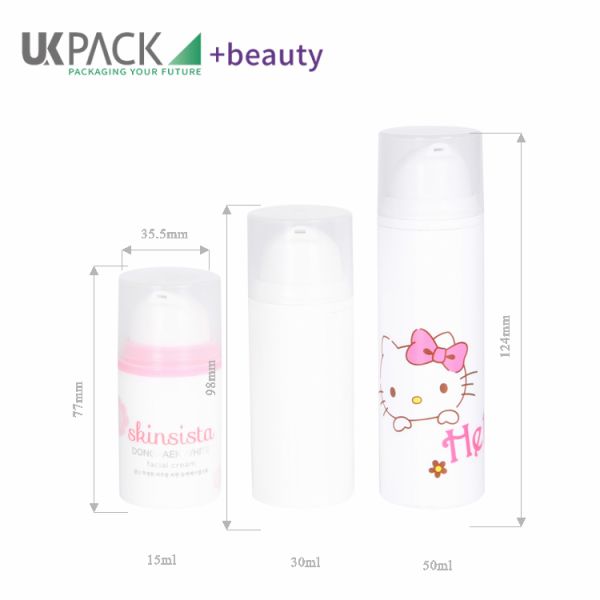 Круглые бутылки насоса бутылки 15ml 30ml 50ml PP безвоздушные косметические