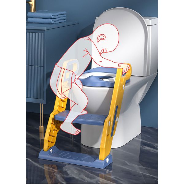 Kids Potty Training Seat Boys Girls with Anti-Slip Pad Step Stool Animal Pattern Type