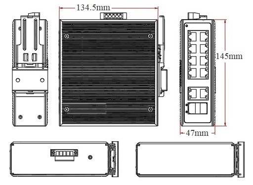 12 Port Gigabit Industrial PoE Switch 24Gbps Switching Capacity For Surveillance Networks